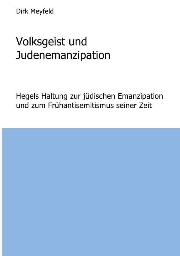 Cover: 9783737520348 | Volksgeist und Judenemanzipation | Dirk Meyfeld | Taschenbuch | 468 S.