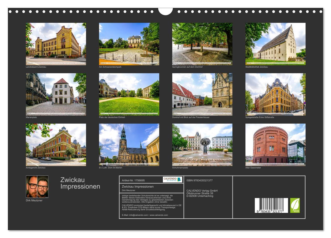 Bild: 9783435321377 | Zwickau Impressionen (Wandkalender 2025 DIN A3 quer), CALVENDO...