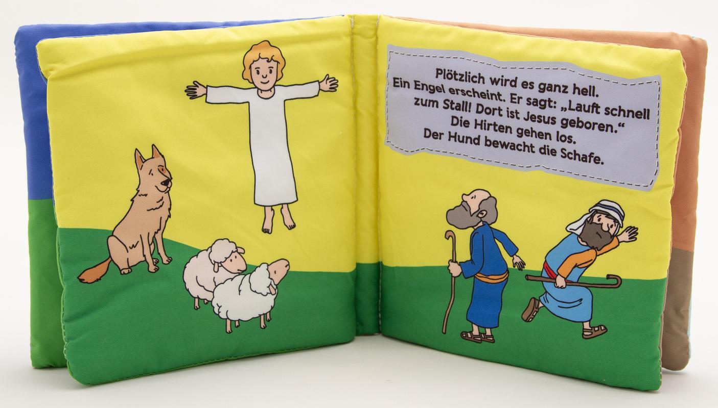 Bild: 9783417289879 | Mein Knister-Stoff-Buch von Weihnachten | Mit den Hirten zur Krippe