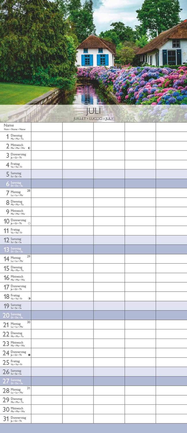 Bild: 4251732341398 | Gärten 2025 Familienplaner - Wandkalender - Familienkalender - 19,5x45