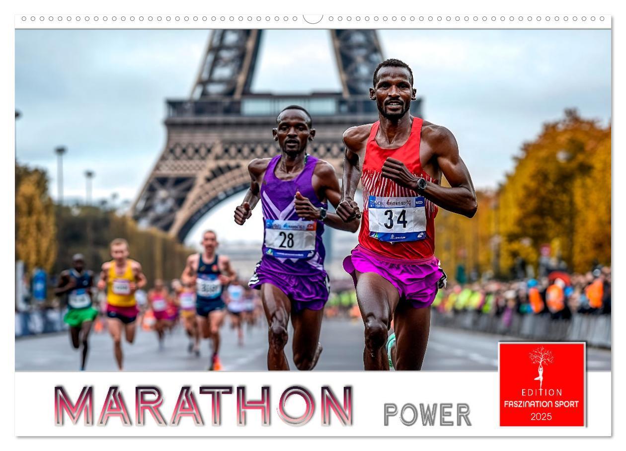 Cover: 9783457233658 | Marathon Power (Wandkalender 2025 DIN A2 quer), CALVENDO...