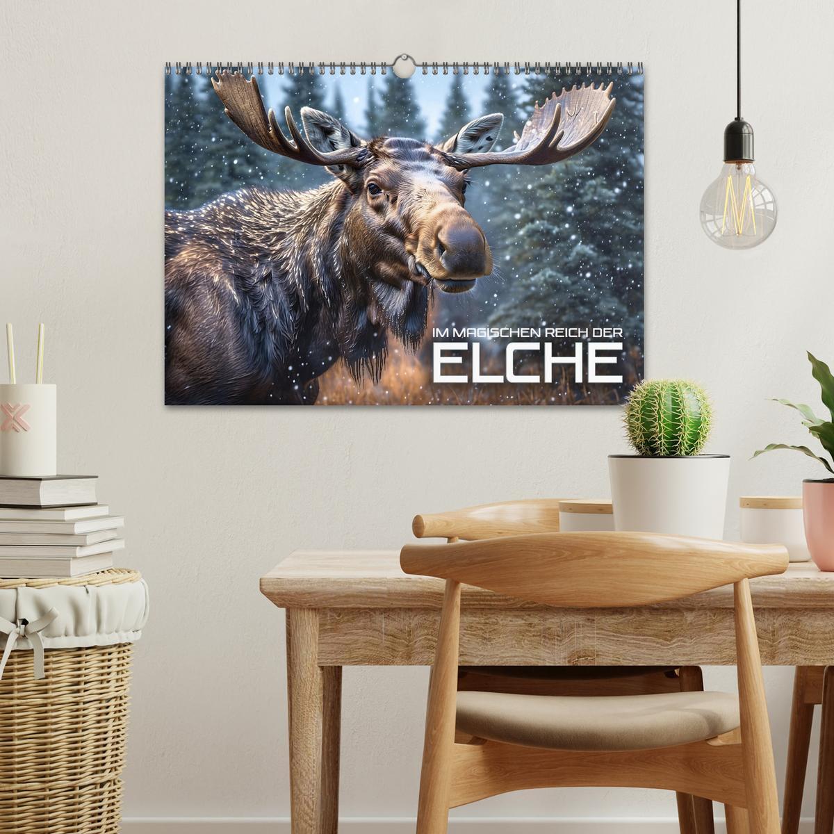 Bild: 9783435053599 | Im magischen Reich der Elche (Wandkalender 2025 DIN A3 quer),...