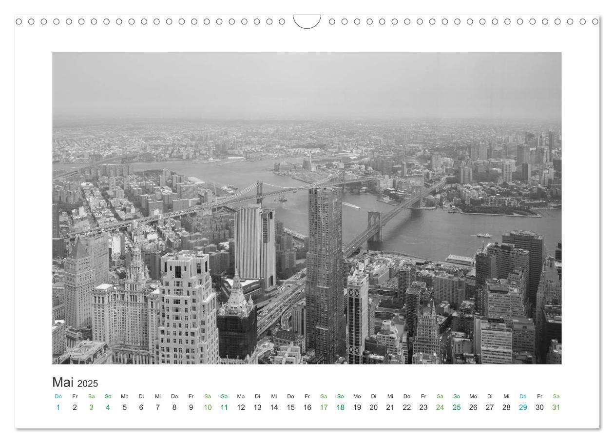 Bild: 9783435375424 | New York in schwarz weiss (Wandkalender 2025 DIN A3 quer), CALVENDO...