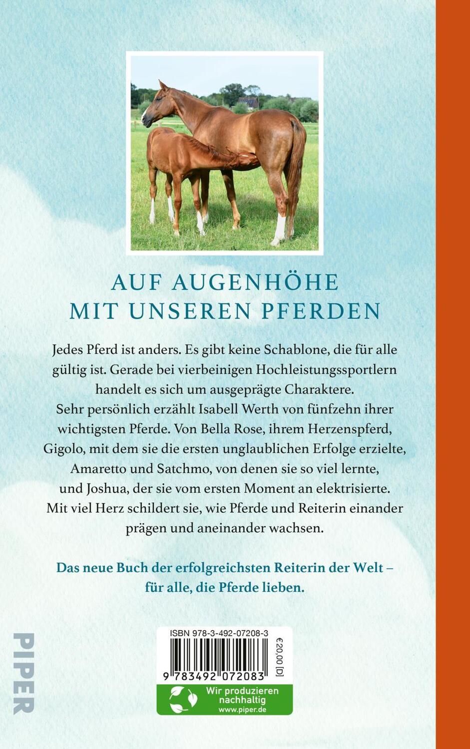 Rückseite: 9783492072083 | Was für ein Mensch ist mein Pferd? | Isabell Werth (u. a.) | Buch