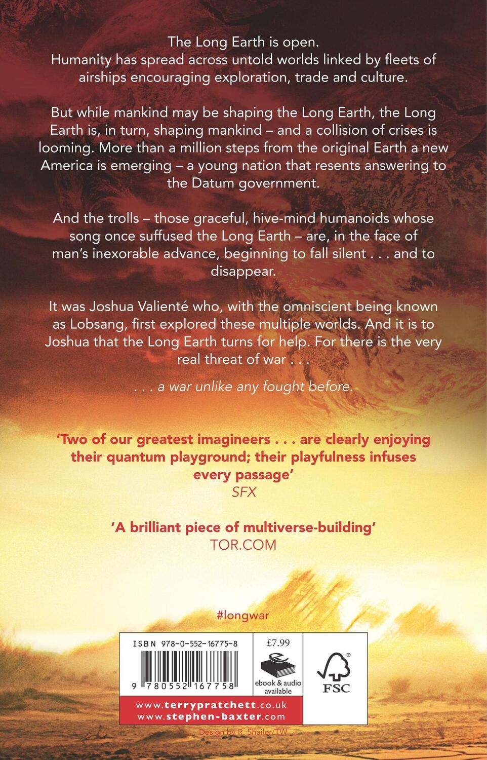 Rückseite: 9780552167758 | The Long War | (Long Earth 2) | Stephen Baxter (u. a.) | Taschenbuch