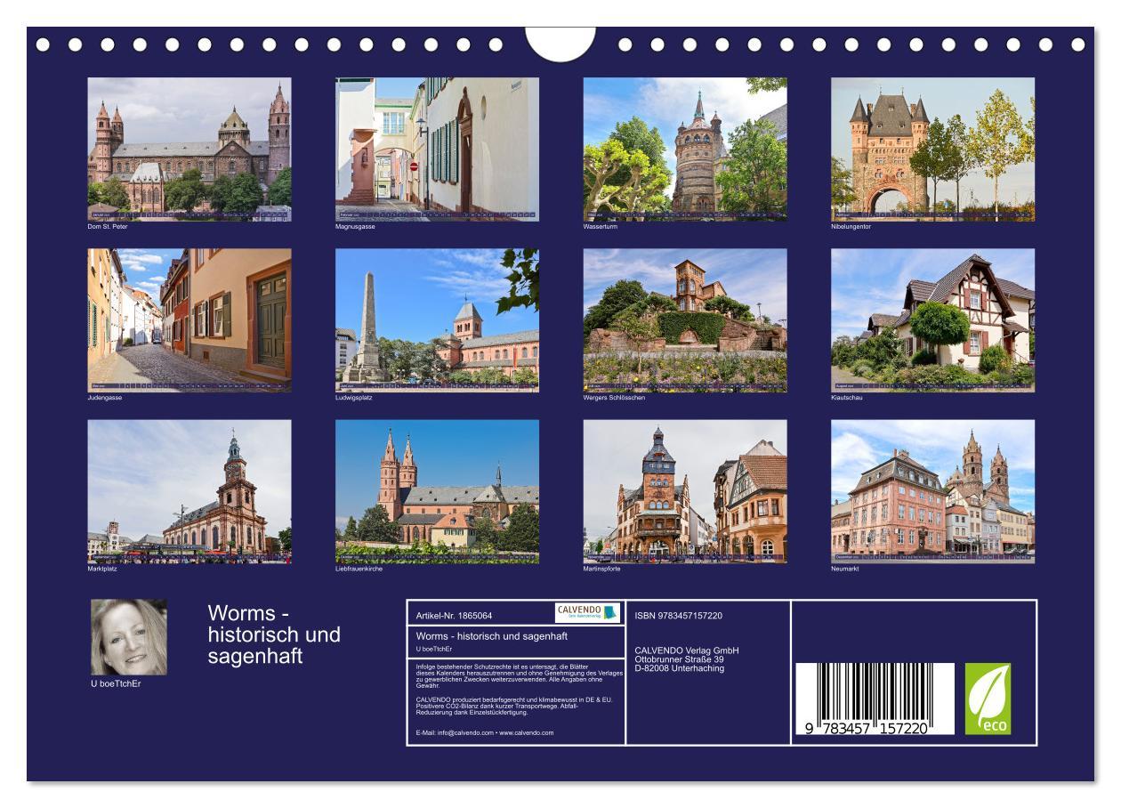 Bild: 9783457157220 | Worms - historisch und sagenhaft (Wandkalender 2025 DIN A4 quer),...