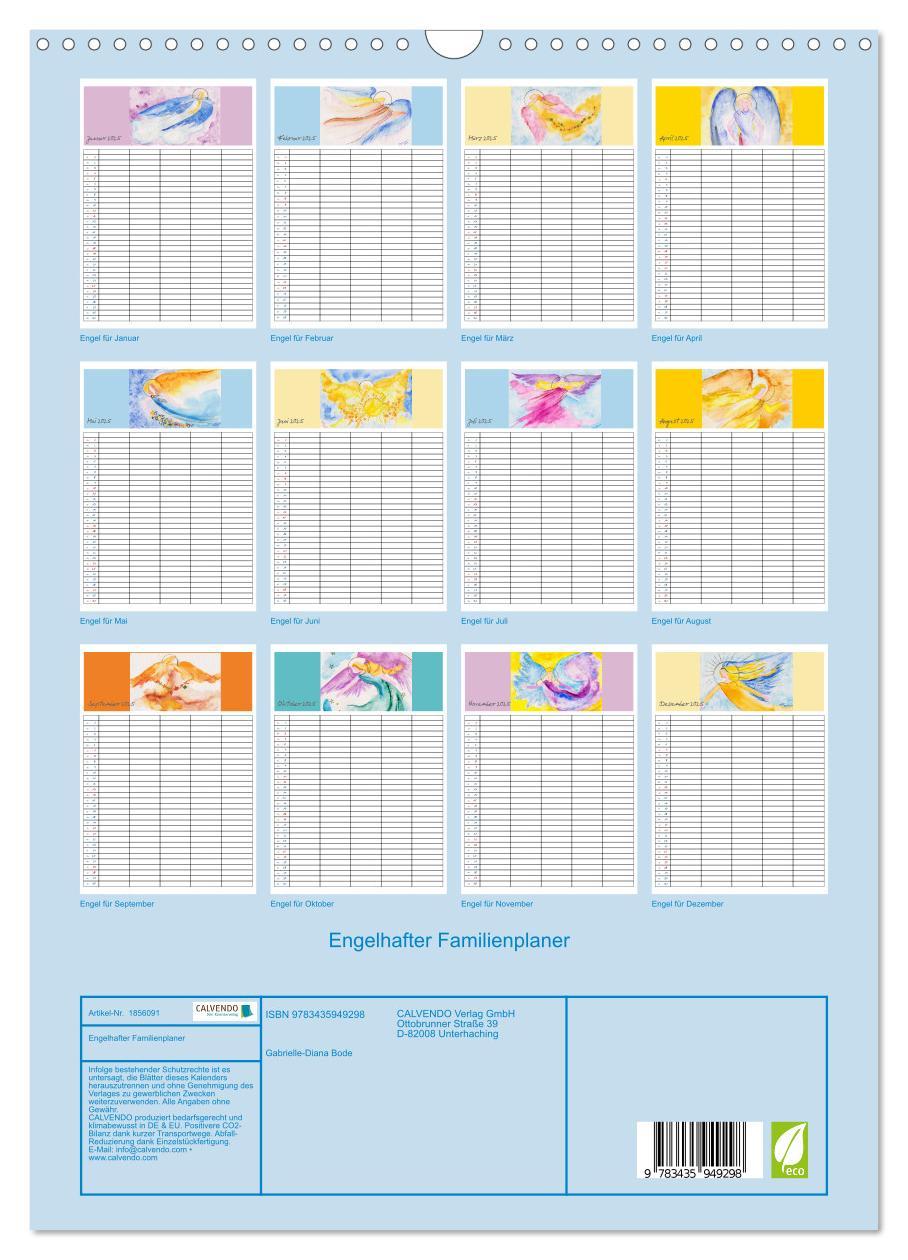 Bild: 9783435949298 | Engelhafter Familienplaner (Wandkalender 2025 DIN A3 hoch),...