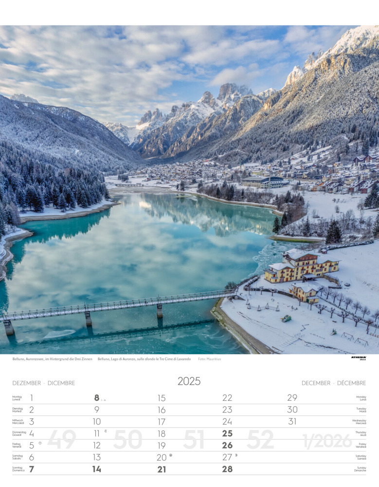 Bild: 9788868397395 | Weltnaturerbe Dolomiten Kalender 2025 | Athesia-Tappeiner Verlag