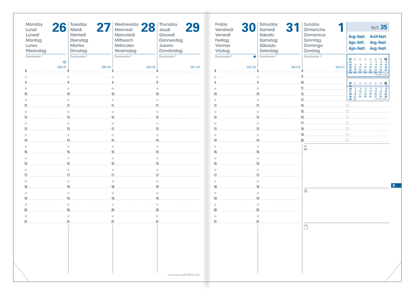 Bild: 3371010426256 | Planning 21 16 Monate Everest blau | Terminkalender in Tischformat