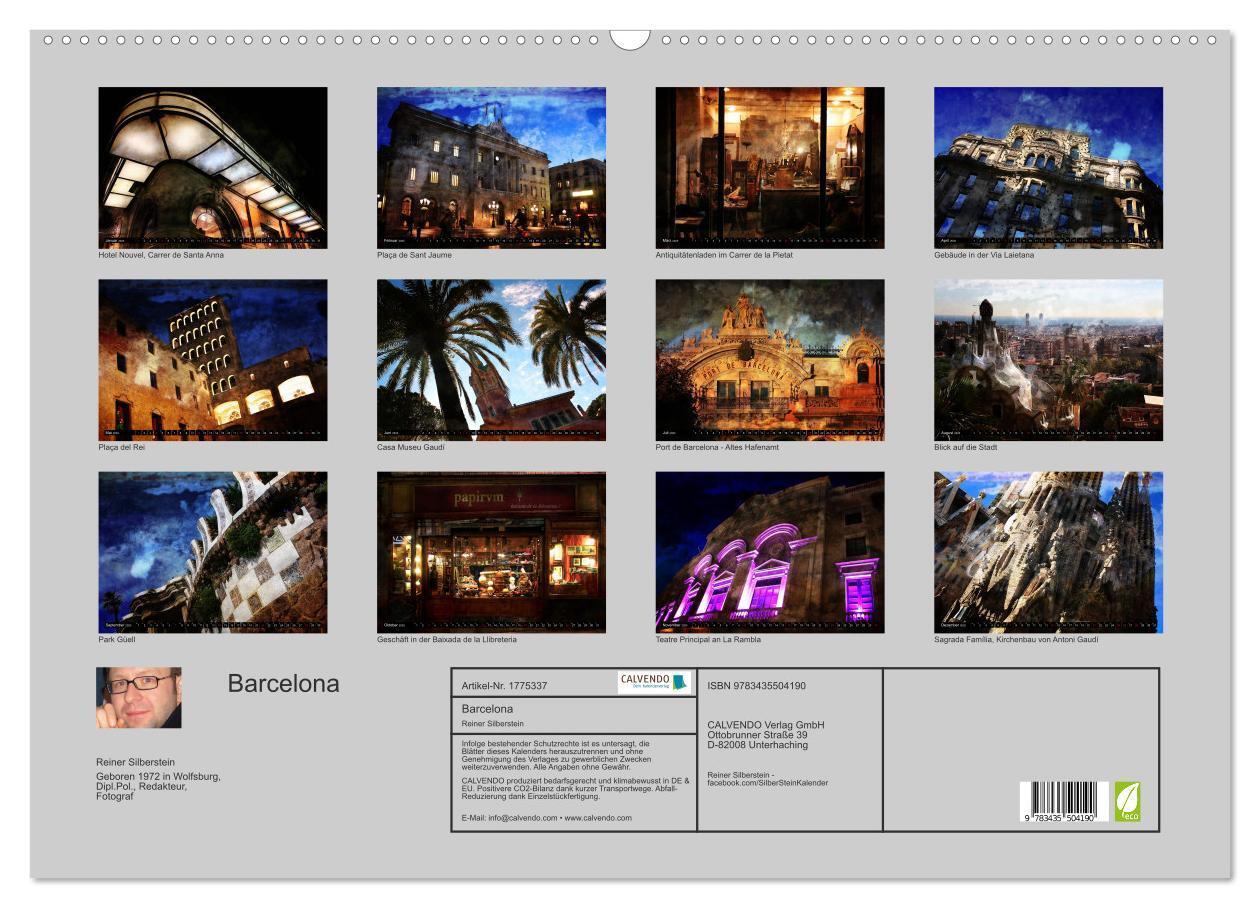 Bild: 9783435504190 | Barcelona (Wandkalender 2025 DIN A2 quer), CALVENDO Monatskalender