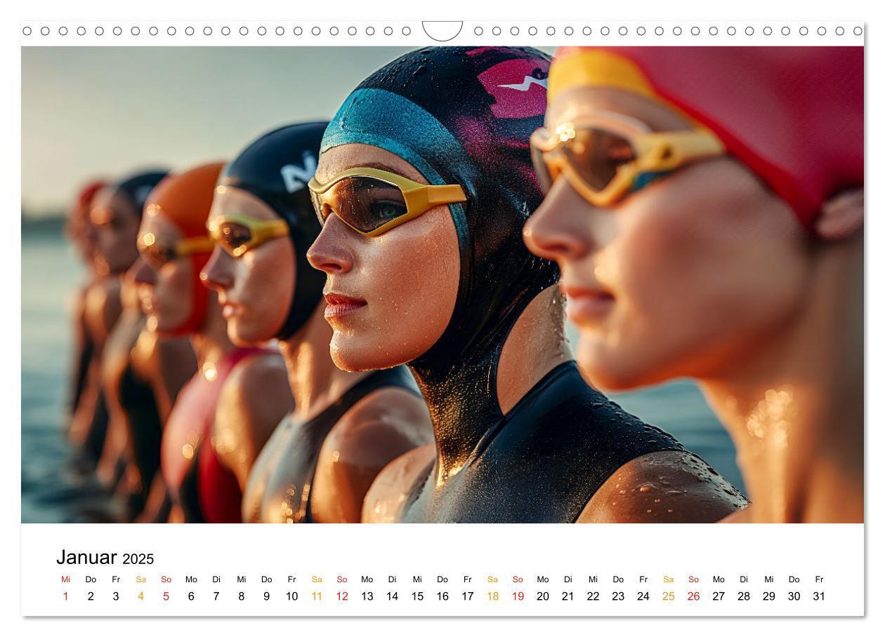 Bild: 9783457226391 | Triathlon Power (Wandkalender 2025 DIN A3 quer), CALVENDO...