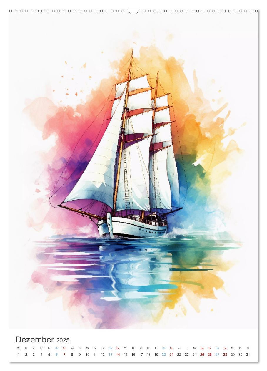 Bild: 9783435856657 | Segeln und Regatta (Wandkalender 2025 DIN A2 hoch), CALVENDO...