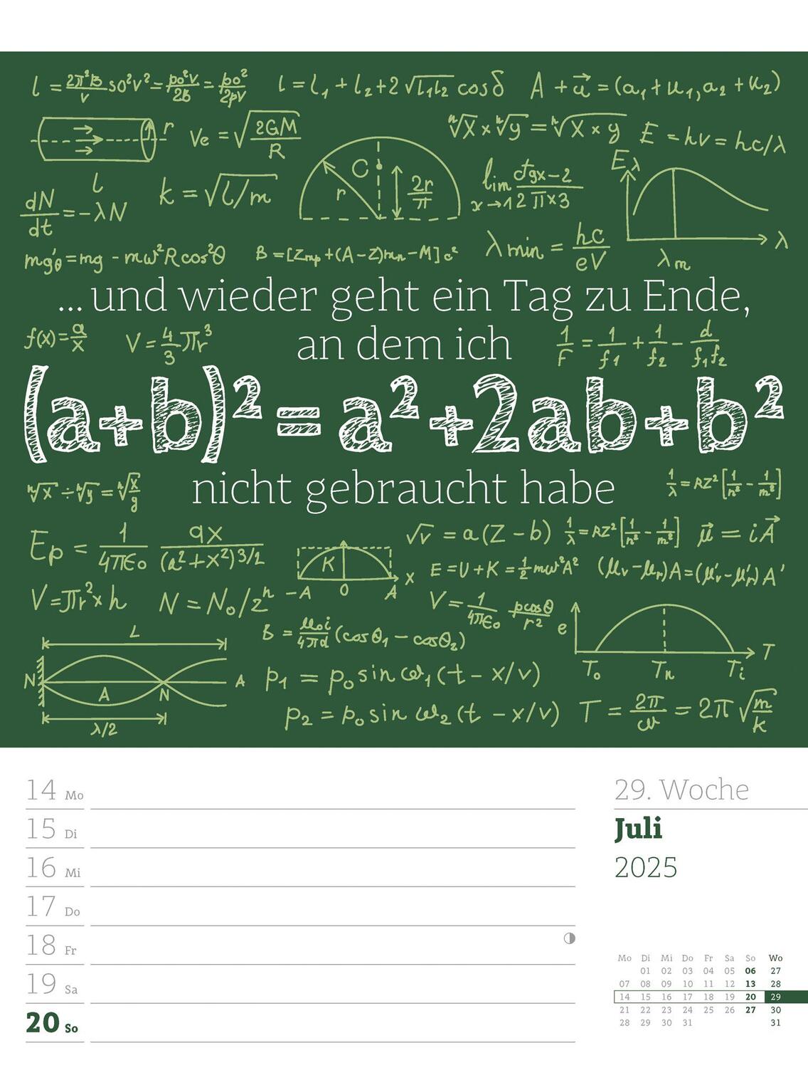 Bild: 9783838425955 | Klartext Sprüchekalender - Wochenplaner Kalender 2025 | Kunstverlag