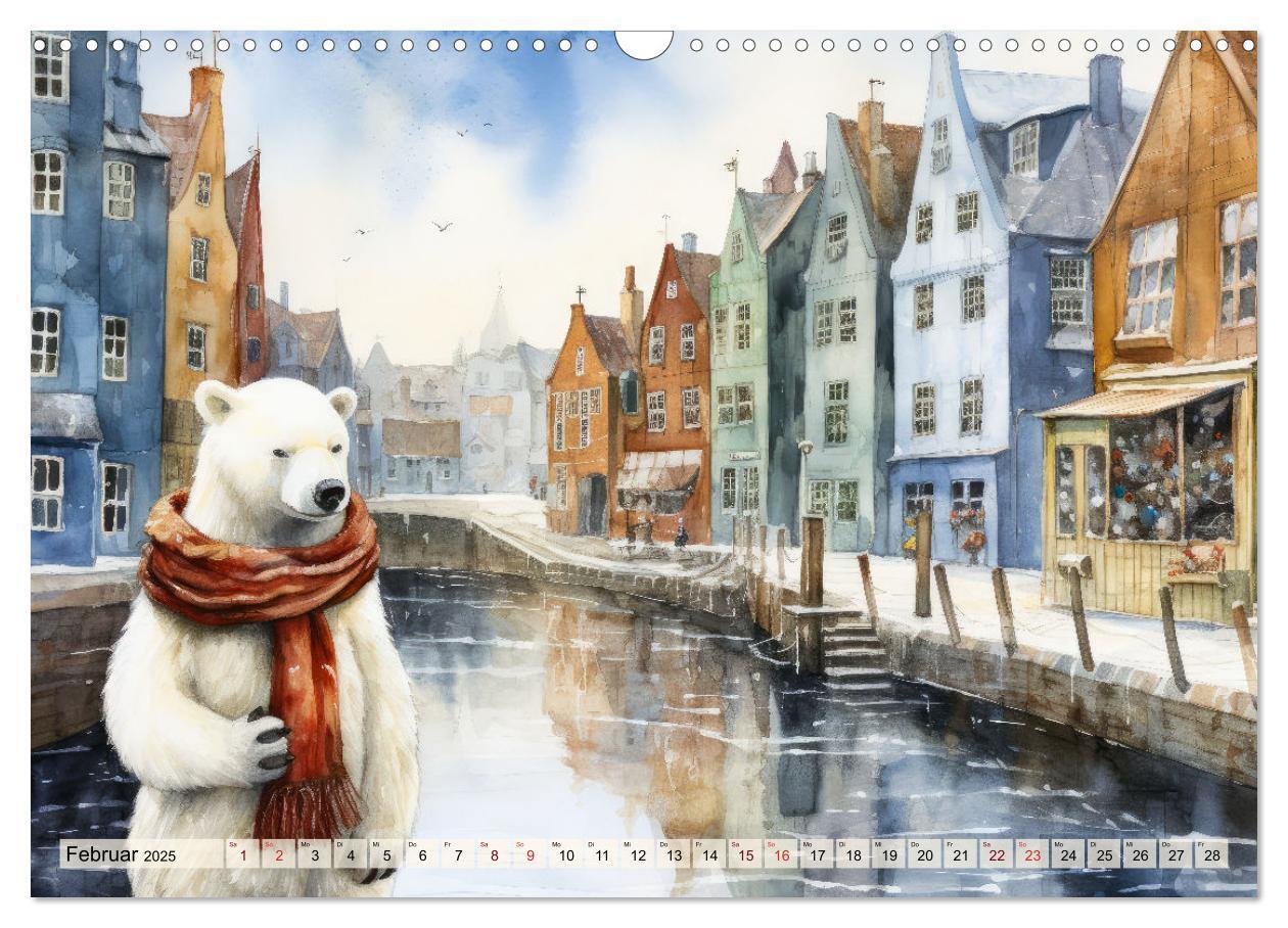 Bild: 9783383781940 | Eisbär Eik auf Europareise (Wandkalender 2025 DIN A3 quer),...