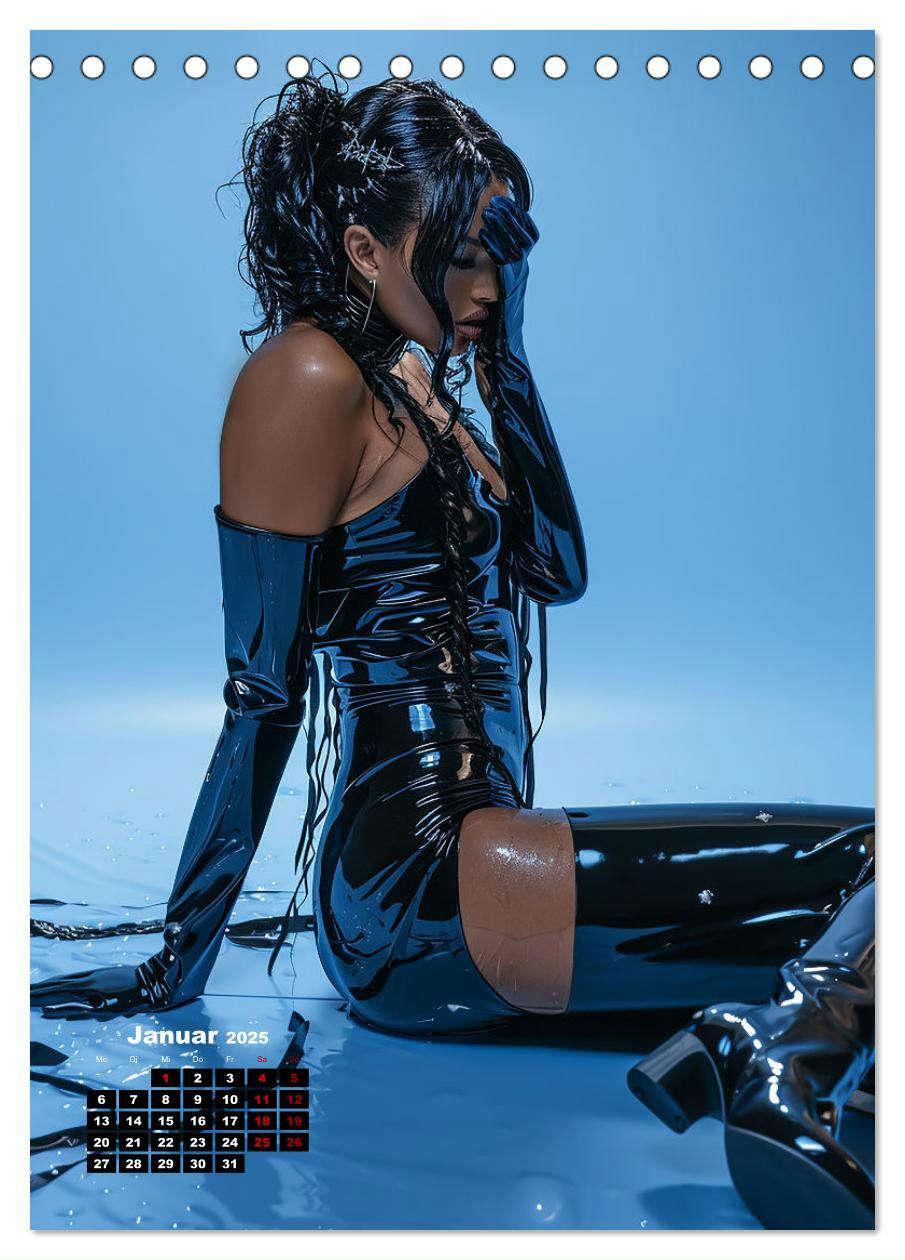 Bild: 9783457156933 | Latex-Girls (Tischkalender 2025 DIN A5 hoch), CALVENDO Monatskalender