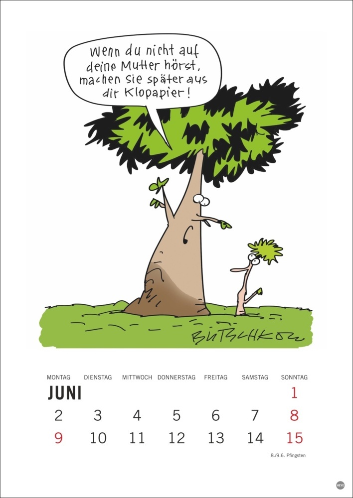 Bild: 9783756408665 | Peter Butschkow: Cartoon-Kracher Halbmonatskalender 2025 | Butschkow