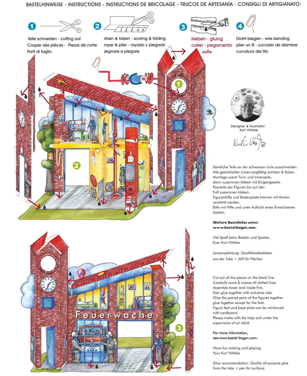 Bild: 4280000272669 | Feuerwache Bastelbogen mit Feuerwehr | ATELIER COLOR | Stück | Deutsch