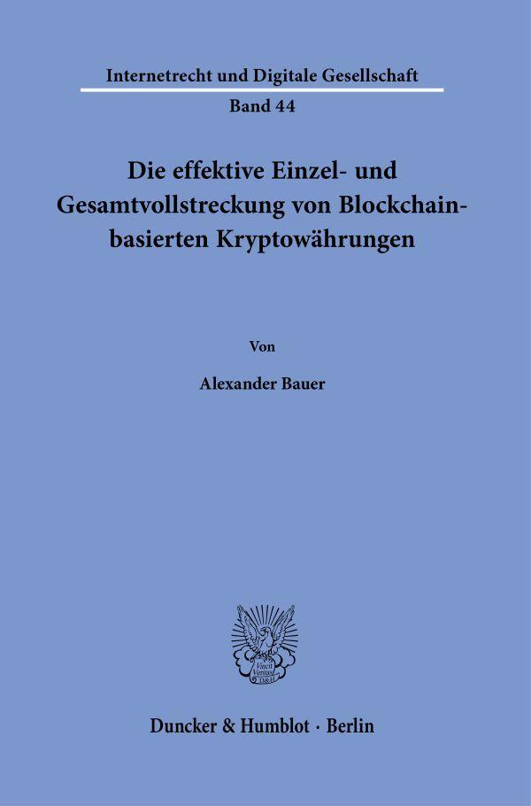 Cover: 9783428185498 | Die effektive Einzel- und Gesamtvollstreckung von...