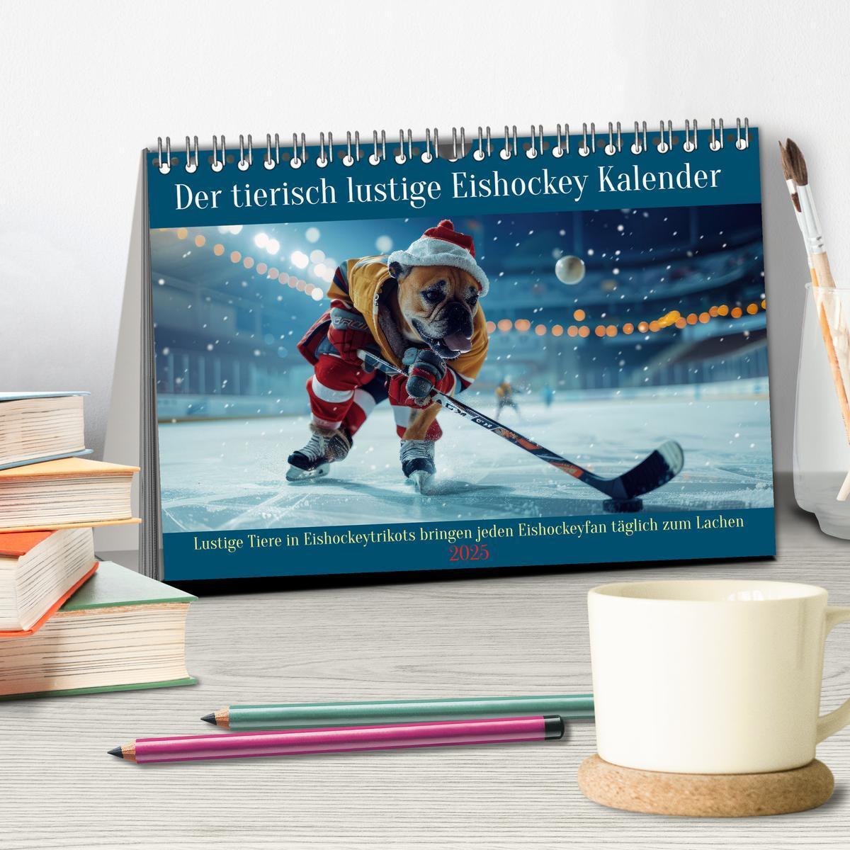 Bild: 9783457160756 | Der tierisch lustige Eishockey Kalender (Tischkalender 2025 DIN A5...