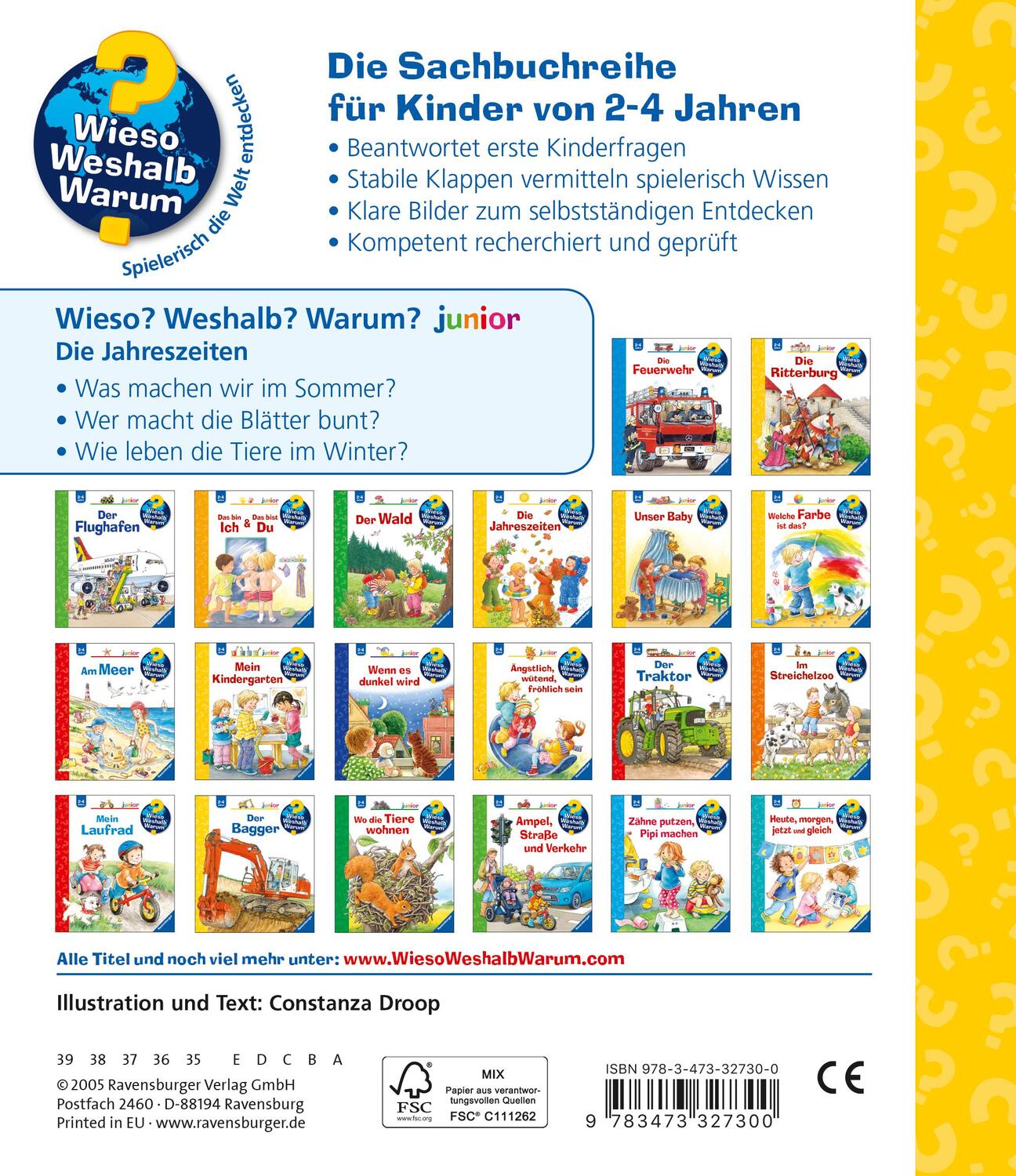 Rückseite: 9783473327300 | Wieso? Weshalb? Warum? junior, Band 10: Die Jahreszeiten | Droop