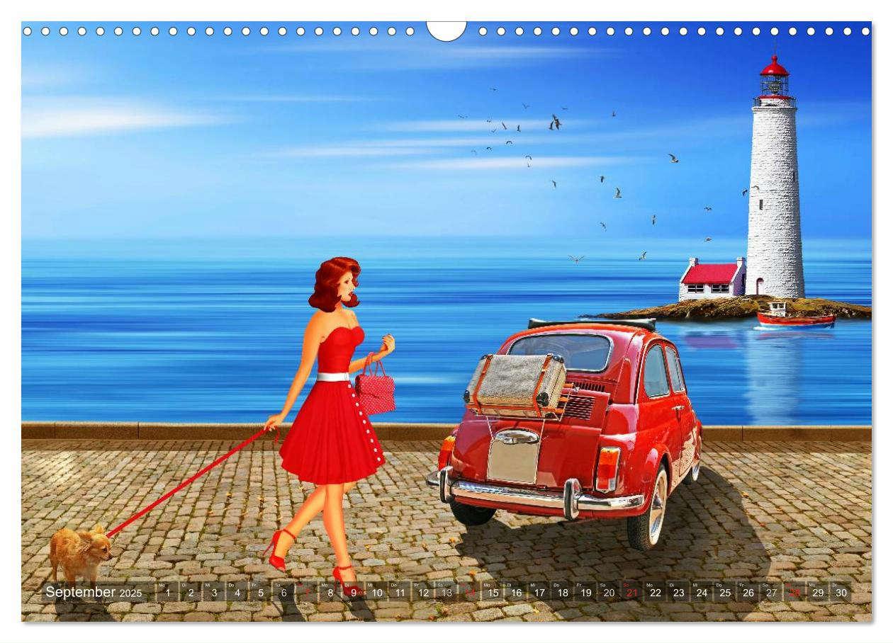 Bild: 9783435588046 | Pin-Up Girls und Oldtimer by Mausopardia (Wandkalender 2025 DIN A3...