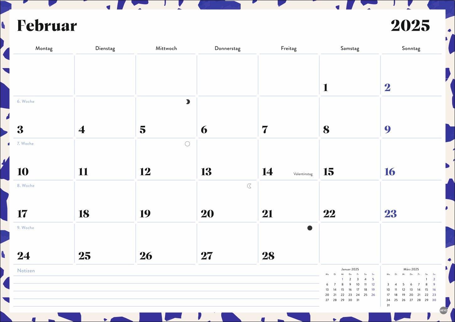 Bild: 9783756408733 | Design Monatsplaner 2025 | Kalender | Bürokalender Heye | 14 S. | 2025