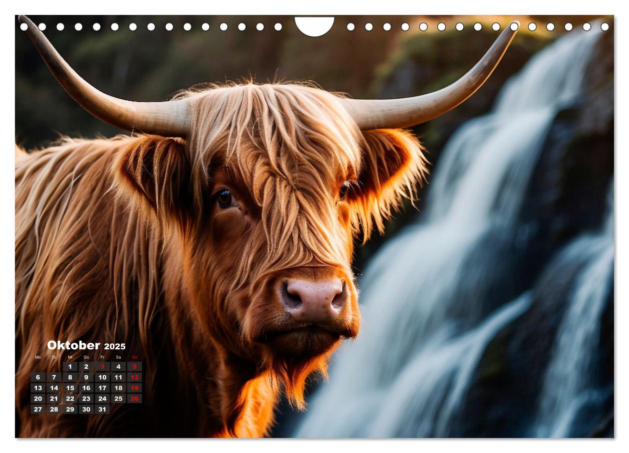 Bild: 9783383836398 | Highland Kühe (Wandkalender 2025 DIN A4 quer), CALVENDO Monatskalender