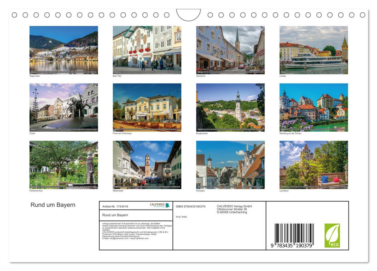 Bild: 9783435190379 | Rund um Bayern (Wandkalender 2025 DIN A4 quer), CALVENDO...