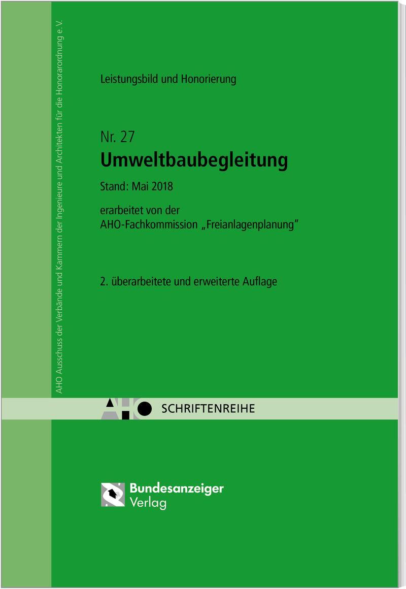 Cover: 9783846208212 | Umweltbaubegleitung - Leistungsbild und Honorierung | AHO Heft 27