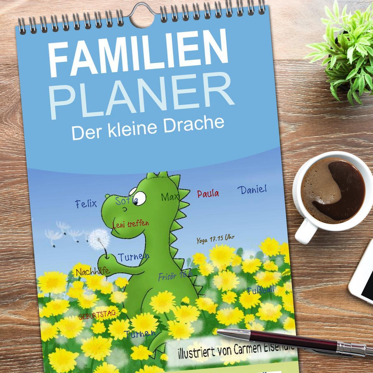 Bild: 9783457122518 | Familienplaner 2025 - Der kleine Drache mit 5 Spalten...