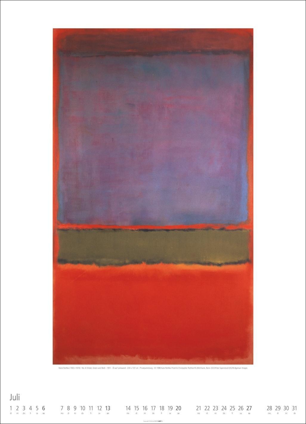 Bild: 9783839900062 | Mark Rothko Kalender 2025 | Kalender | Spiralbindung | 14 S. | Deutsch