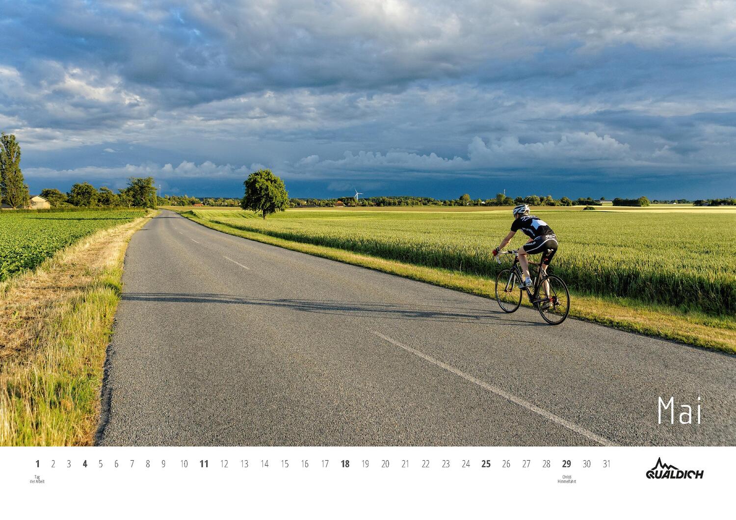 Bild: 9783942191159 | quäldich.de-Rennrad-Kalender 2025 Format DIN A3 | Kalender | Deutsch