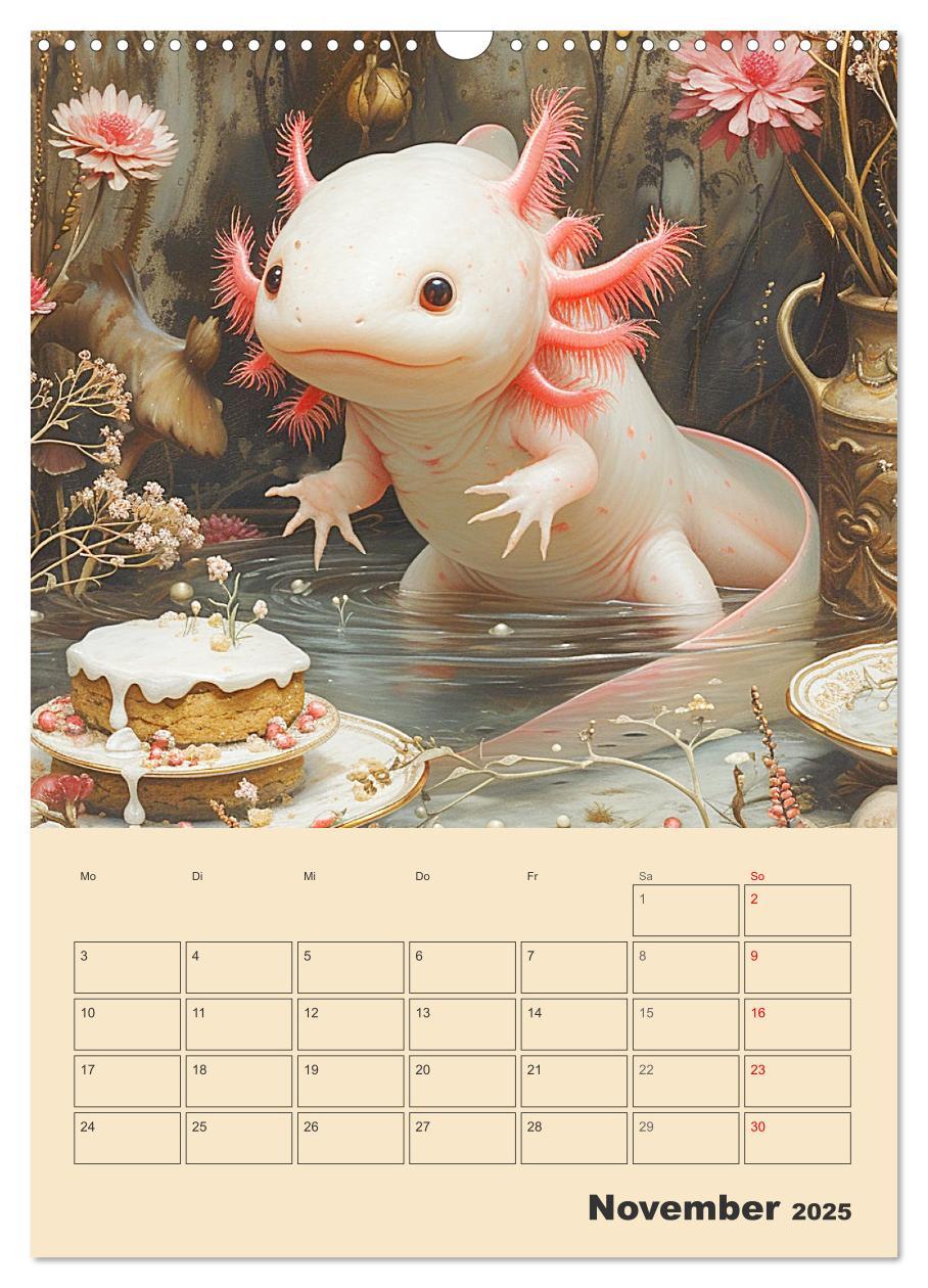 Bild: 9783383807671 | Axolotl. Lustiger Schwanzlurch mit Superkräften (Wandkalender 2025...