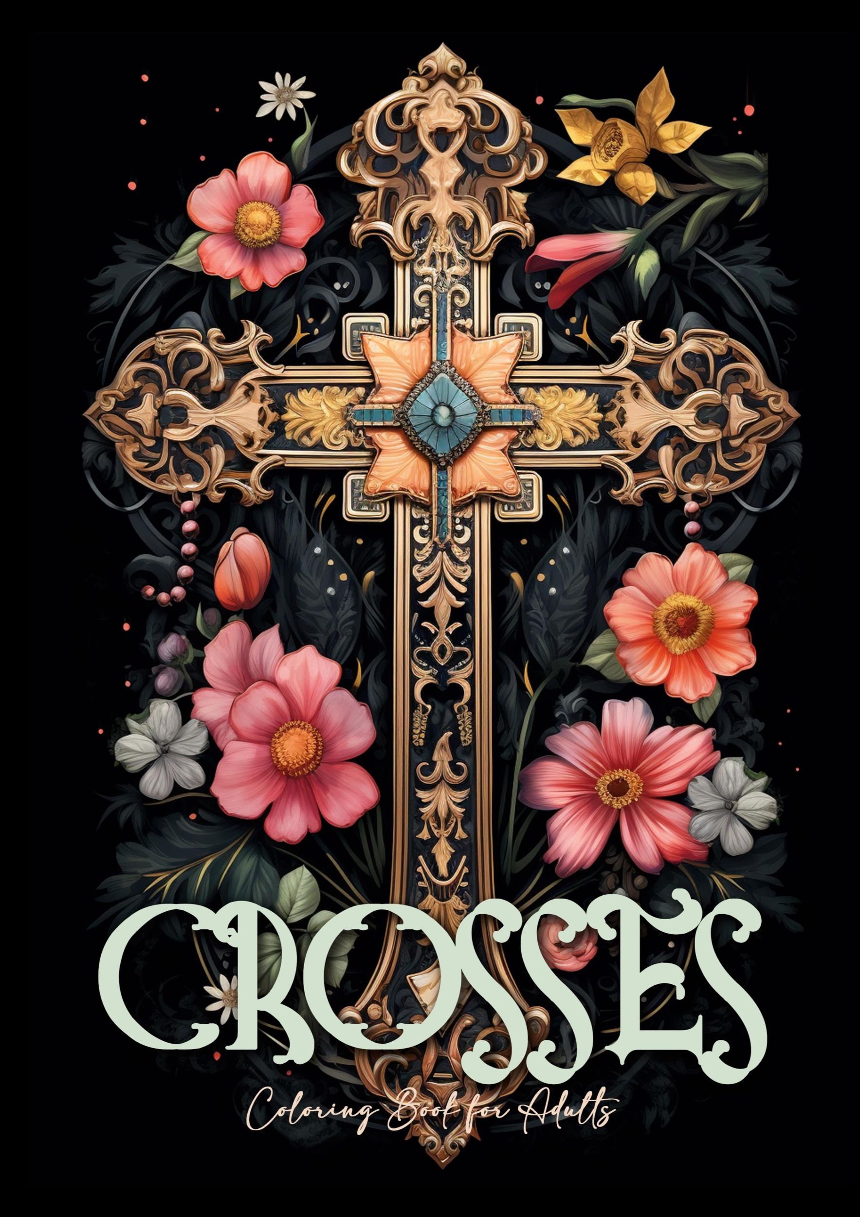 Cover: 9783758411694 | Crosses Coloring Book for Adults | Monsoon Publishing | Taschenbuch