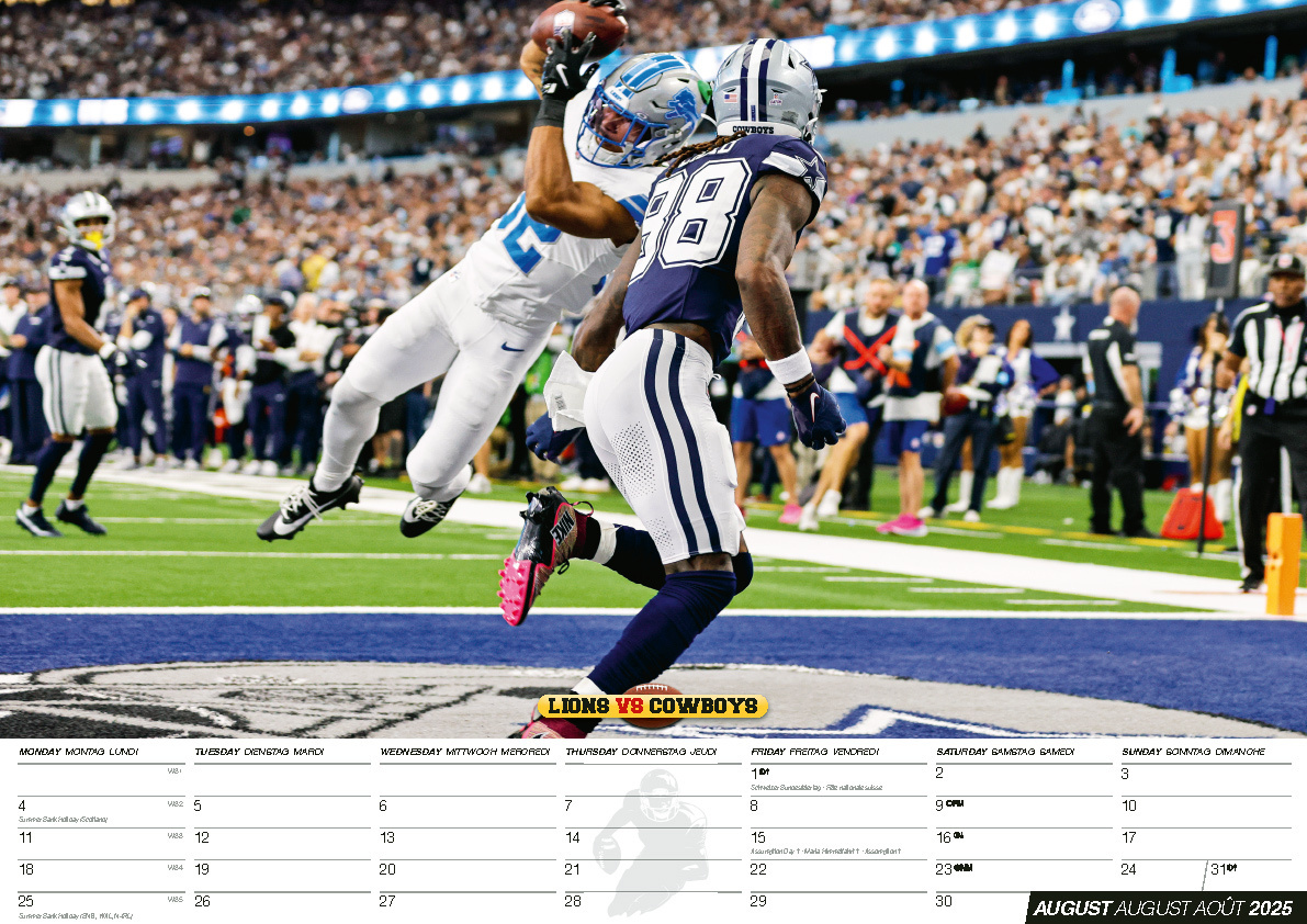 Bild: 9798893610208 | American Football Kalender 2025 | NFL Kalender | Kalender | 14 S.