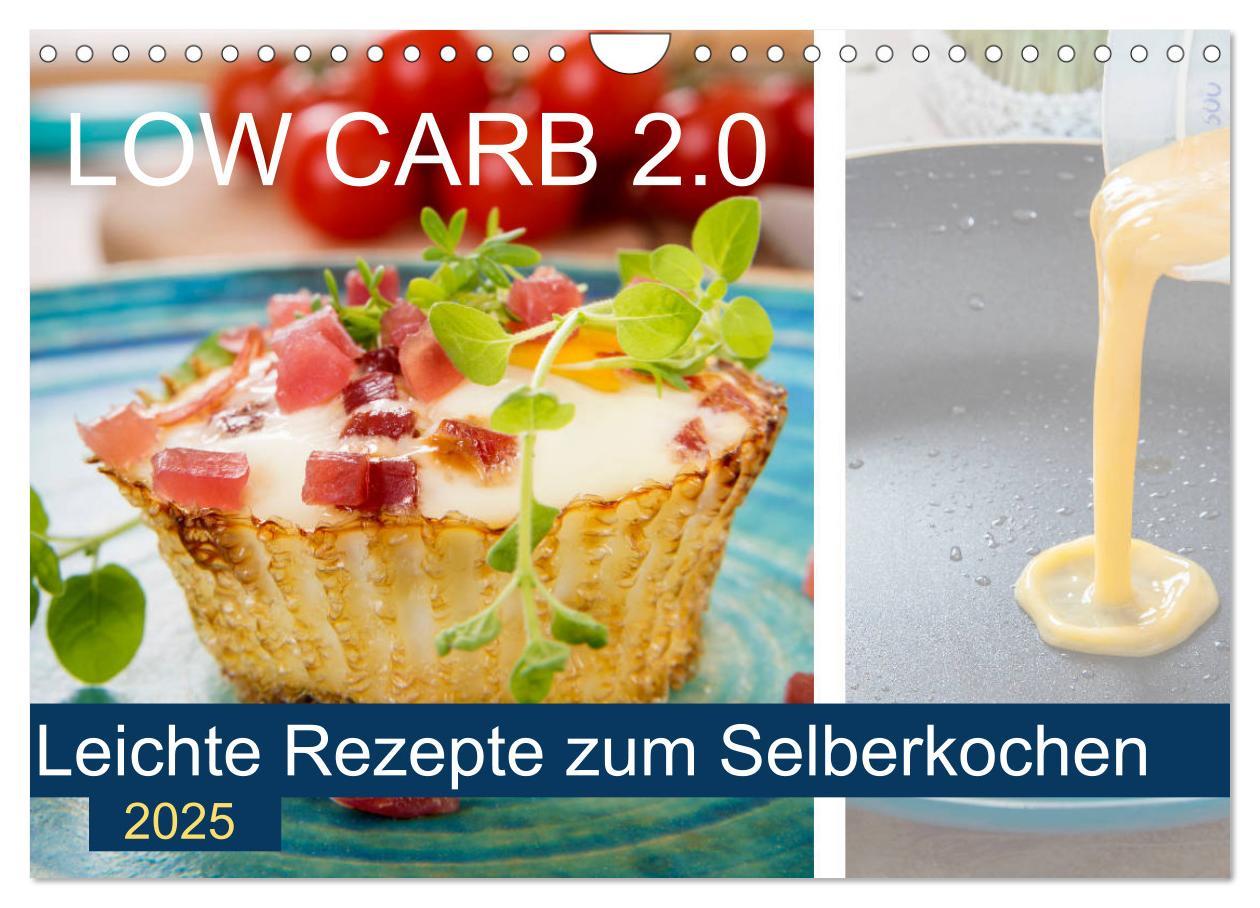 Cover: 9783435360284 | Low Carb 2.0 - Leichte Rezepte zum Selberkochen (Wandkalender 2025...