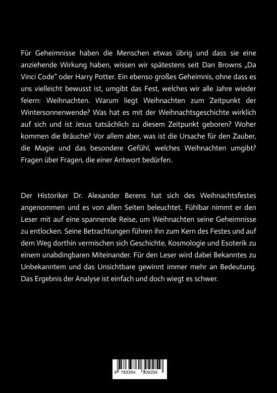 Rückseite: 9783384309259 | Wei(h)nachten 2.0 | Das Geheimnis der Heiligen Nacht | Berens | Buch