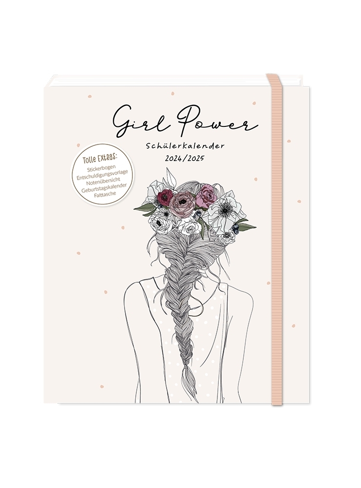 Cover: 9783986360986 | Schülerkalender 2024 / 2025 Girl Power | Terminplaner Hardcover | 2025