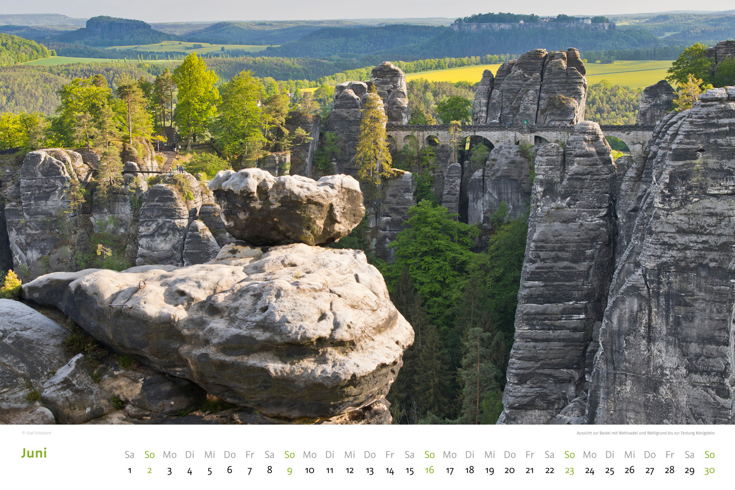 Bild: 9783938916490 | Kalender Sächsische &amp; Böhmische Schweiz 2024 | Wandkalender 45 x 30 cm