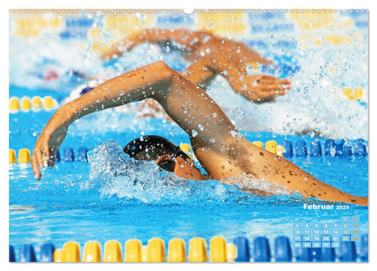 Bild: 9783383885495 | Schwimmen: Sport auf blauen Bahnen (Wandkalender 2025 DIN A2 quer),...