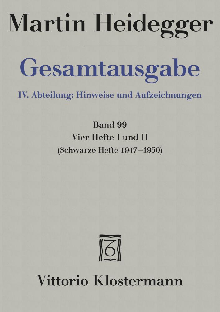 Cover: 9783465007623 | Vier Hefte I und II | (Schwarze Hefte 1947-1950) | Martin Heidegger