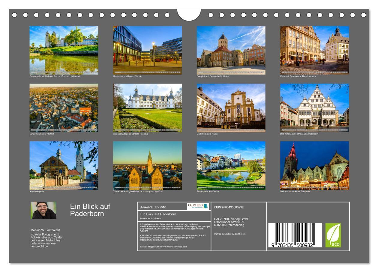 Bild: 9783435500932 | Ein Blick auf Paderborn (Wandkalender 2025 DIN A4 quer), CALVENDO...