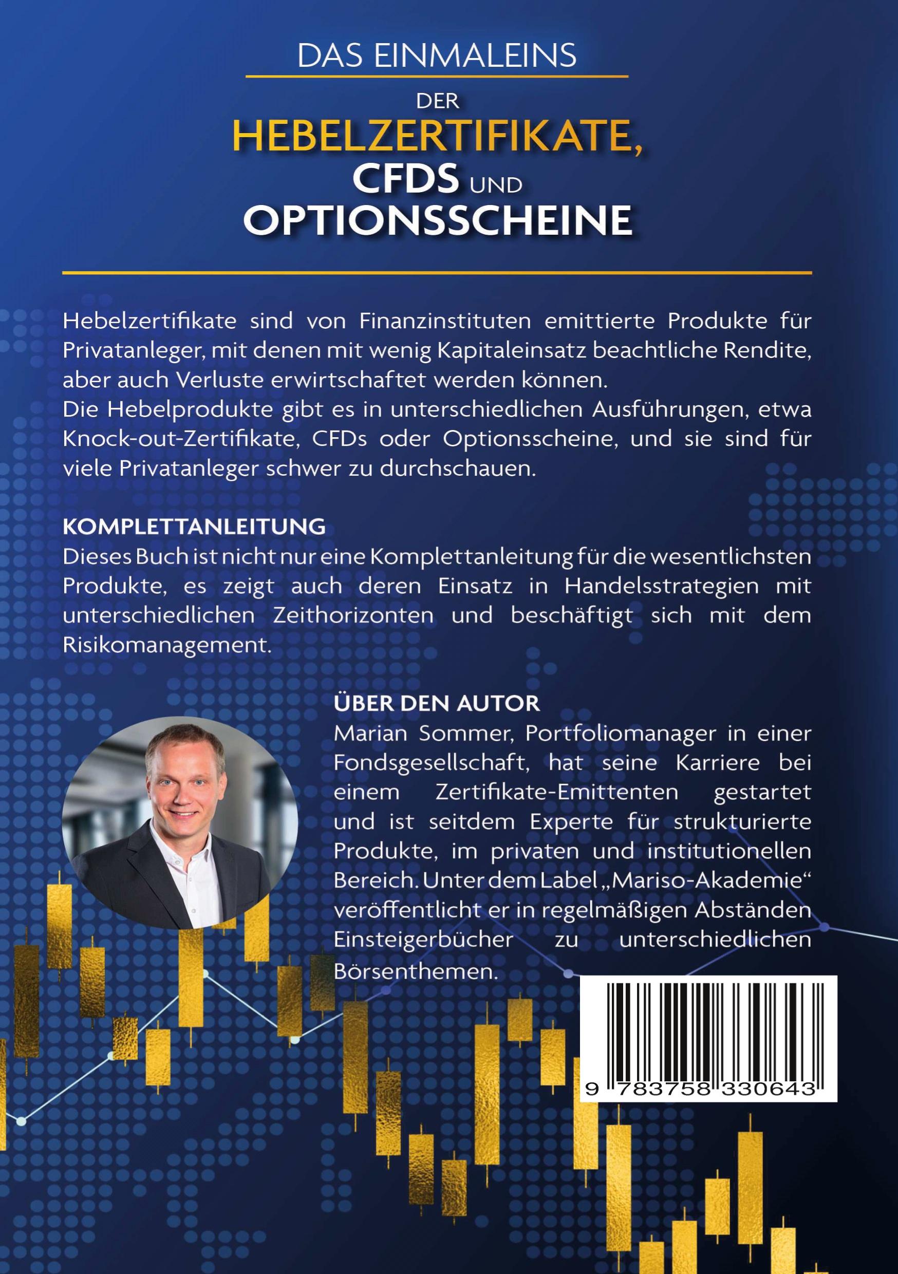 Rückseite: 9783758330643 | Das Einmaleins der Hebelzertifikate, CFDs und Optionsscheine für...