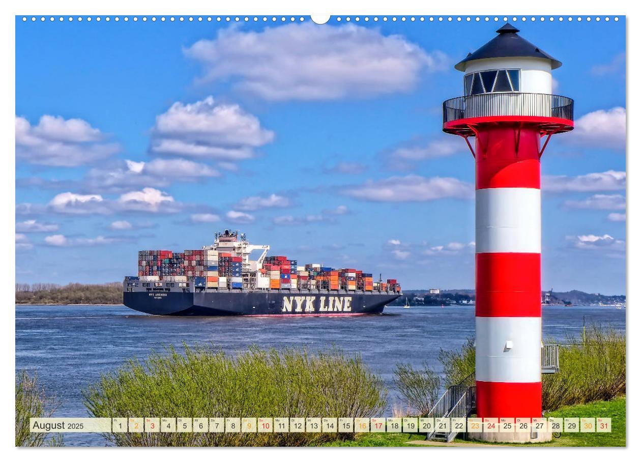 Bild: 9783435382729 | Containerschiffe auf der Elbe (Wandkalender 2025 DIN A2 quer),...