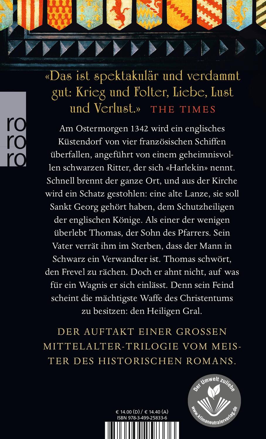 Rückseite: 9783499258336 | Die Bücher vom Heiligen Gral. Der Bogenschütze | Bernard Cornwell