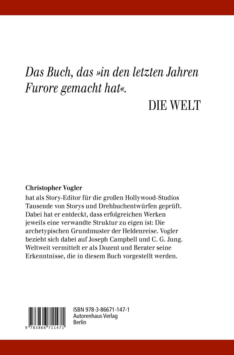 Rückseite: 9783866711471 | Die Odyssee der Drehbuchschreiber, Romanautoren und Dramatiker | Buch