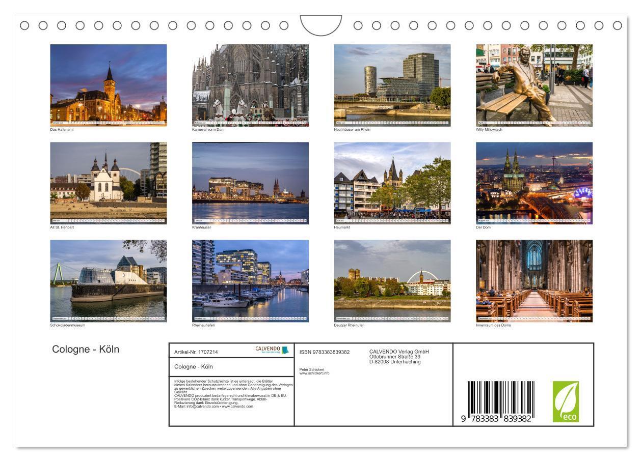 Bild: 9783383839382 | Cologne - Köln (Wandkalender 2025 DIN A4 quer), CALVENDO...