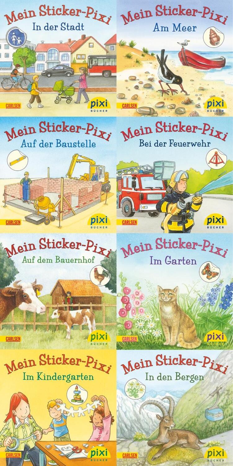 Cover: 9783551907233 | Pixi-8er-Set 199: Meine Sticker-Pixis (8x1 Exemplar) | Broschüre