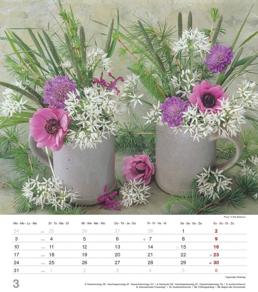 Bild: 4251732342142 | Alpha Edition - Blumenträume 2025 Wandkalender, 30x34cm,...