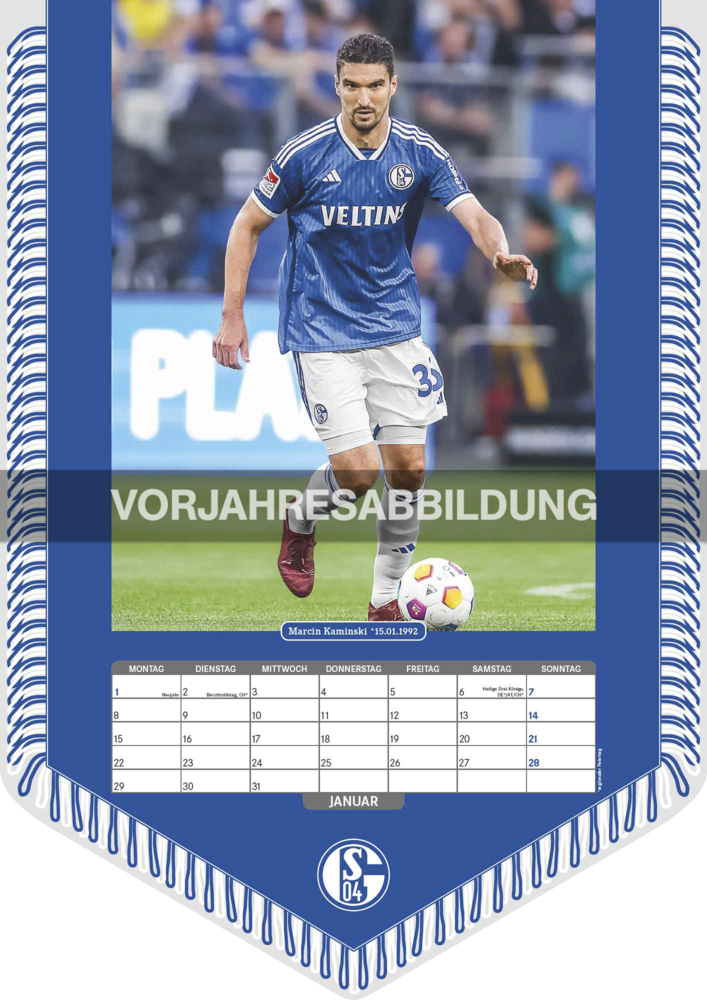 Bild: 4002725994462 | N NEUMANNVERLAGE - FC Schalke 04 2025 Bannerkalender, 29,7x42cm,...